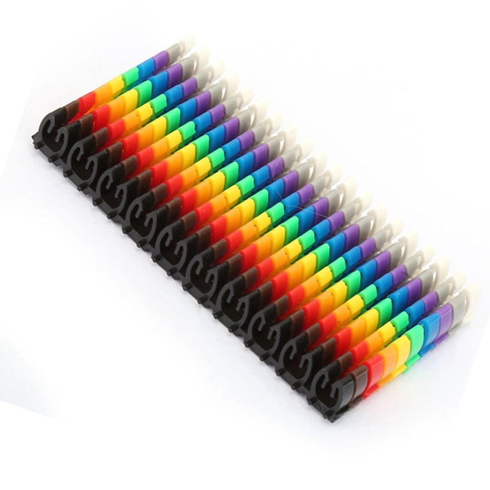 100PCS Snap-fit design Wire Number Label Plastic Materia Wire Label Tube Cable Marker Wire Marking