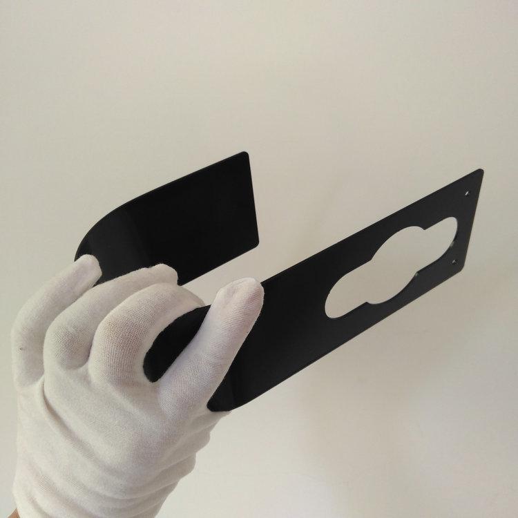 J-Shaped Black Iron Garden Hook with Screw Hole for Water Pipe Storage