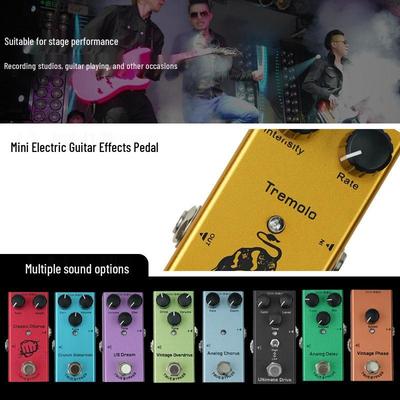 Electric Guitar Effects Pedal - British Distortion, Overdrive, Reverb & Chorus