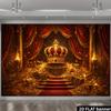 2D Royal King and Treasure Themed Backdrop Photo Background Banner