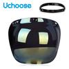 Authentic Bubble Mirror Motorcycle Helmet Three Button Type Retro Style Helmet Lenses Bubble Shield Visors Helmet Accessories