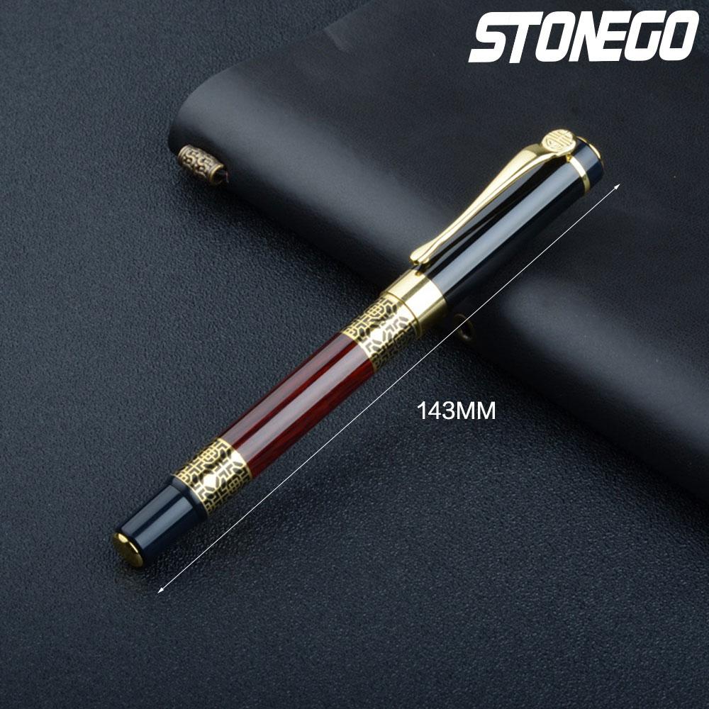 Classical Wood Grain Fountain Pen Roller Pen High-Grade Business Signature Pen 0.5mm Office School Supplies