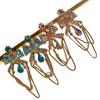 Middle Aged BJ Light Luxury Bow Water Droplet Pendant Earrings Alloy Chain Long High-end Feeling