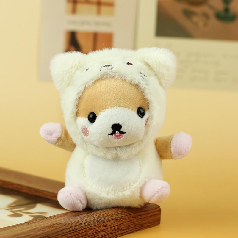 Plush Dog Keychain With Pp Cotton Filling For Bag Decor And Gift
