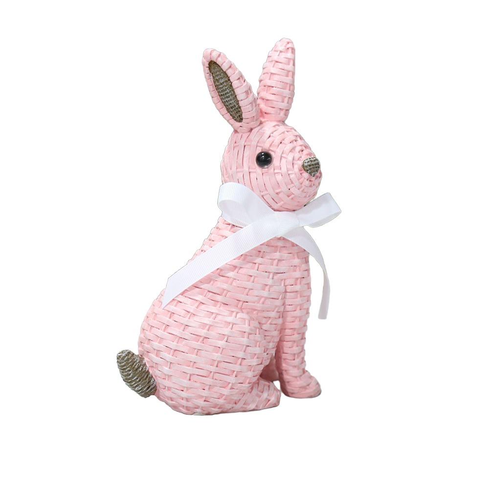 

Resin Simulation Bunny Figurine Sitting Standing Position Realistic Easter Decoration Statue Happy Easter Handmade Bunny Model