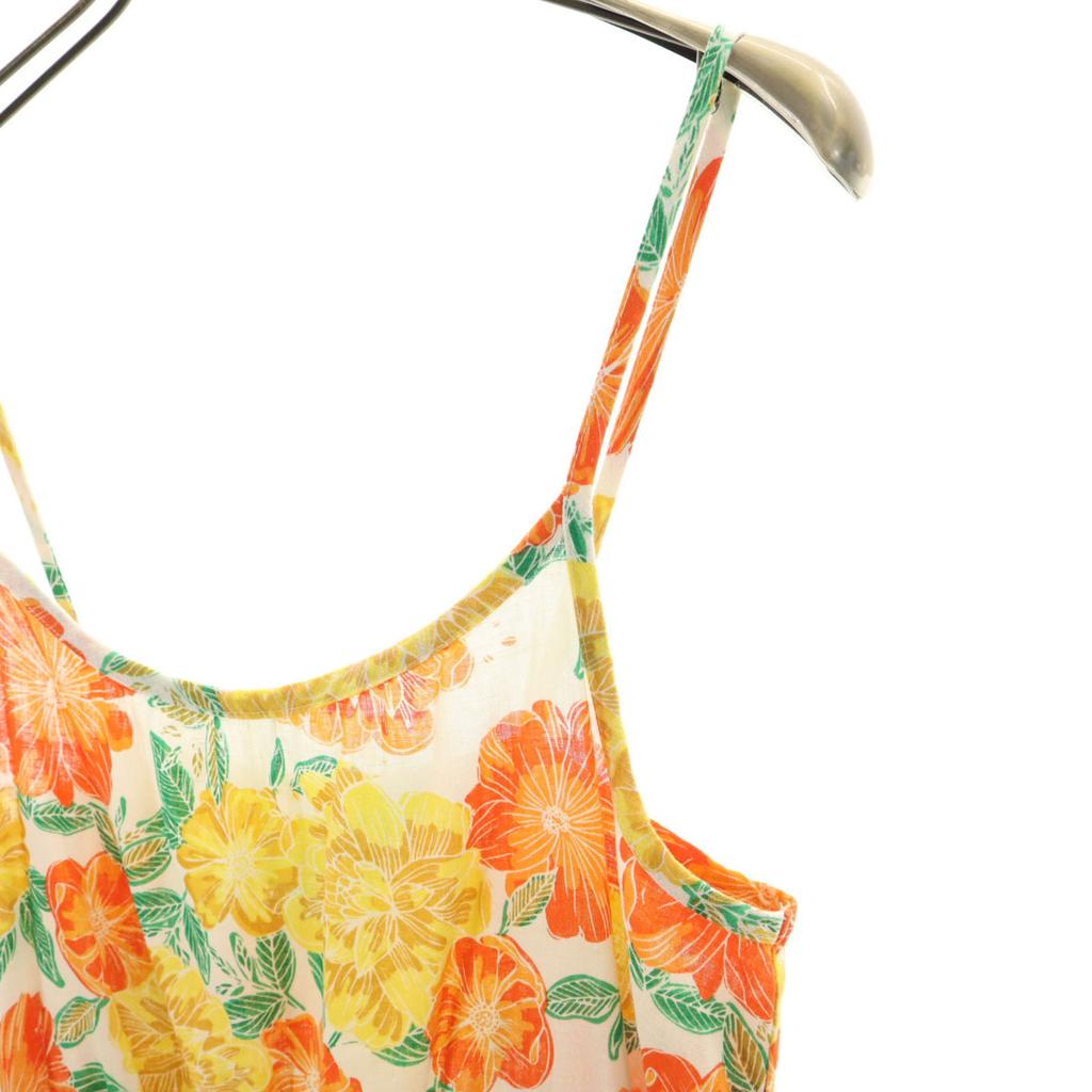 Zara Linen Blend Floral Cami One Piece 13-14 Orange Series Kid's Used