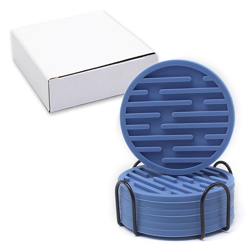 Round Silicone Coaster Set - 10cm Heat Insulation Pads for Tea and Coffee Cups