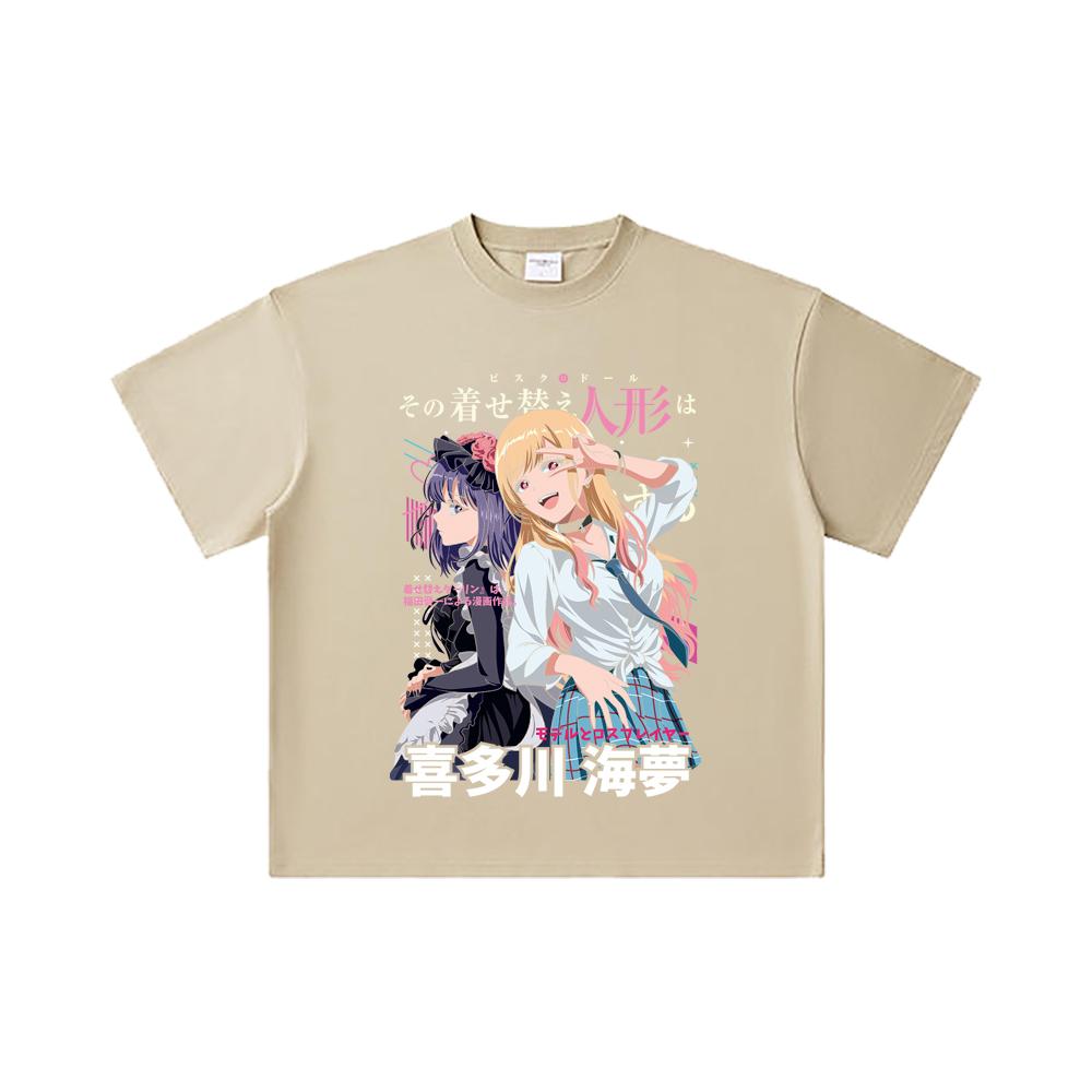 260 GSM Double Yarn 32 Count 100% Cotton My Dress Up Darling V1 Print Unisex Heavy Cotton T Shirt