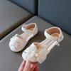 Children Sweet Sandal 2024 Summer New Girls Retro Versatile Princess Shoes Kids Cute Embroidered Leather Shoes for Party Wedding