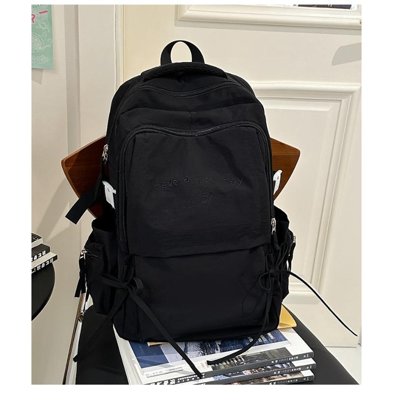 Japanese Style Light Solid Color Backpack Outdoor Travel Large Capacity Backpack Casual Versatile College Student Commuting Schoolbag