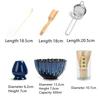 6 Stück Japanisches Matcha-Set Sicherer Bambus-Besen Teelöffel Tee Keramikschalen-Sets Indoor Getränkeladen Teezubereitungswerkzeuge Zubehör