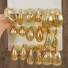 Vintage Gold Color Classic Water Drop C-Earrings Set for Women Twist Geometric Smooth Teens Earrings Set Daily Wear Y2K Jewelry