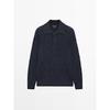 Masimodutti Wool Braided Knit Polo Sweater