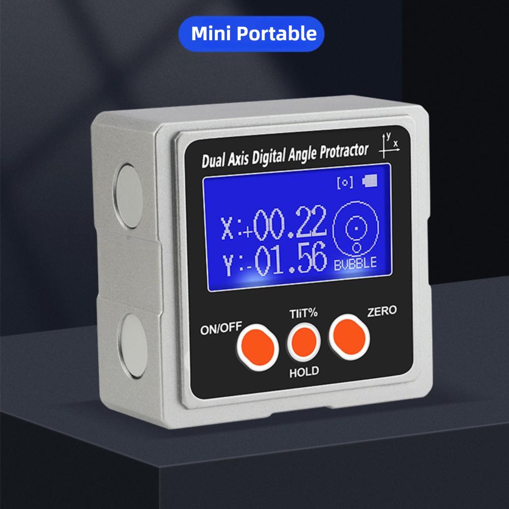 Metal Dual Axis Digital Angle Gauge Level Protractor Angle Finder Bevel Gauge Inclinometer With Backlight And Magnetic