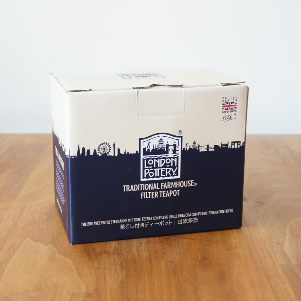 London Pottery Matte Black Teapot, 2 Cups, 550ml, British Brand, Tea