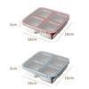 4 Grid Square Sealed Snack Box 304 Stainless Steel Thermal Lunch Box  School Office