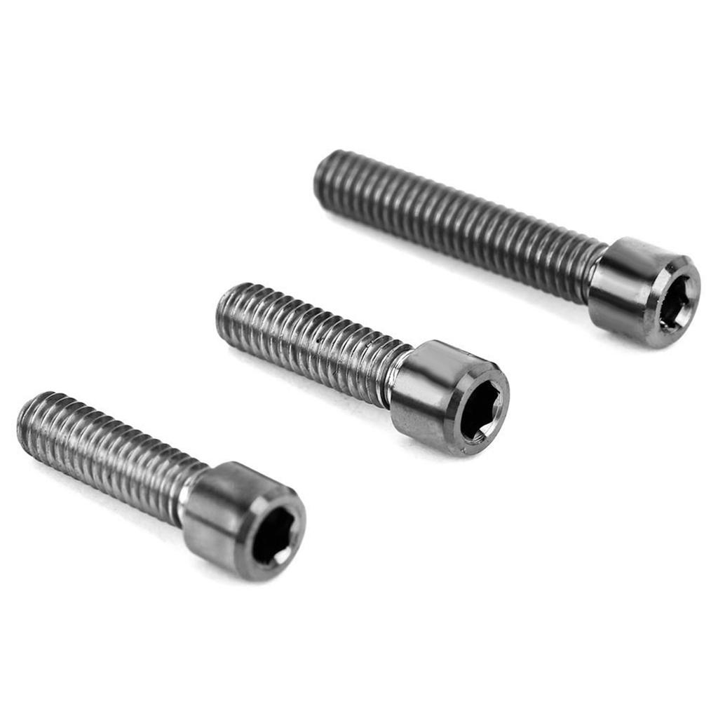 3 Pcs Titanium Alloy Steering Stem Handlebar Rear Dial Screws Bolts Set for Road Bicycle Accessories