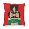 Nutcracker Doll Print Sofa Cushion Cover Pillowcase Home Decoration Party Car Bedding