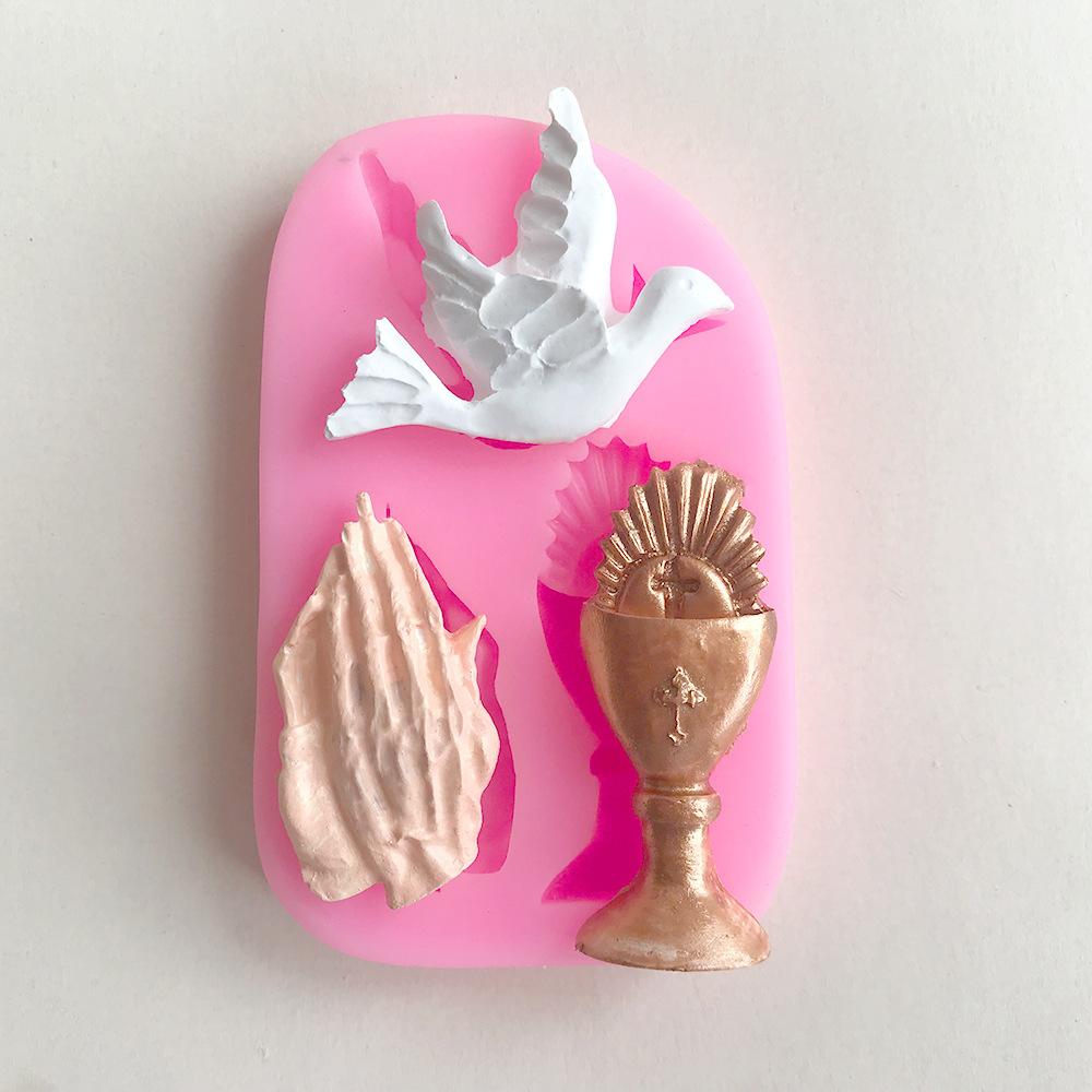 Peace Dove Pigeon Silicone Mold Bird Trophy Fondant Mold Cake Decorating Tools Chocolate Gumpaste Mould Resin Clay Candy Mold