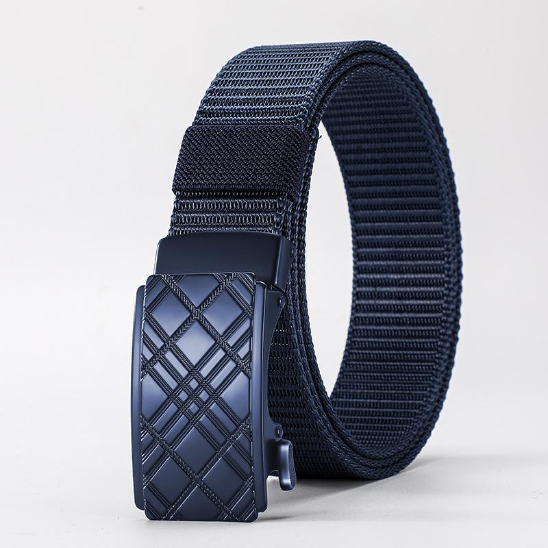 Wind Men'S Automatic Buckle Tactical Belt Thickened Imitation Nylon Belt