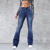 Spring and Summer New Washed Jeans Women's Slim-fit Temperament Slightly Pulled Trousers