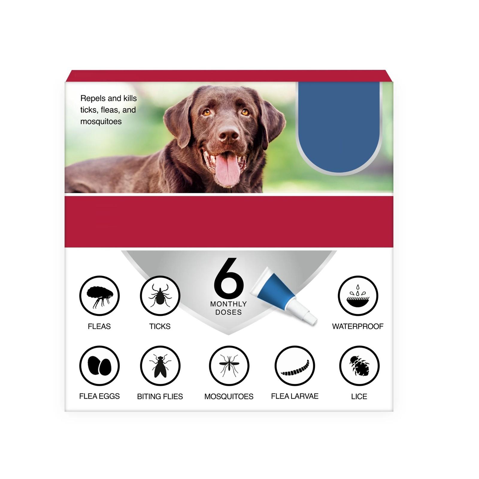 

Ежемесячное профилактическое средство от блох и клещей для крупных собак 55 лет и старше 4 мл One Size