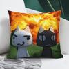 1pc Pillowcase, Soft And Smooth Texture Polyester Short Plush Fabric, Single-Sided Printed Pattern, 45Cm X 45Cm, Pillow Core Not Included