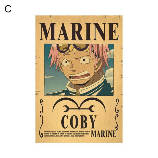 One Piece Poster Clear Printing Rectangle Decorative Japanese Anime Luffy Bounty Poster Bedroom Decor for Bar