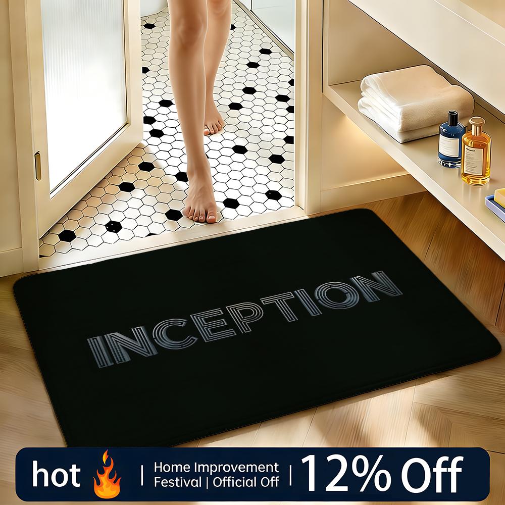 Soft Absorbent Non-Slip Rug Movie Inception Floor Mat Home Decor Doormat Bedroom Floor Mat Shower Carpet