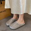 Fashion Women's Baotou Mesh Hollow Out Slipper Summer New Flat Sole Non Slip Breathable Lightweight Big Size Outdoor Half Slipper Sandal