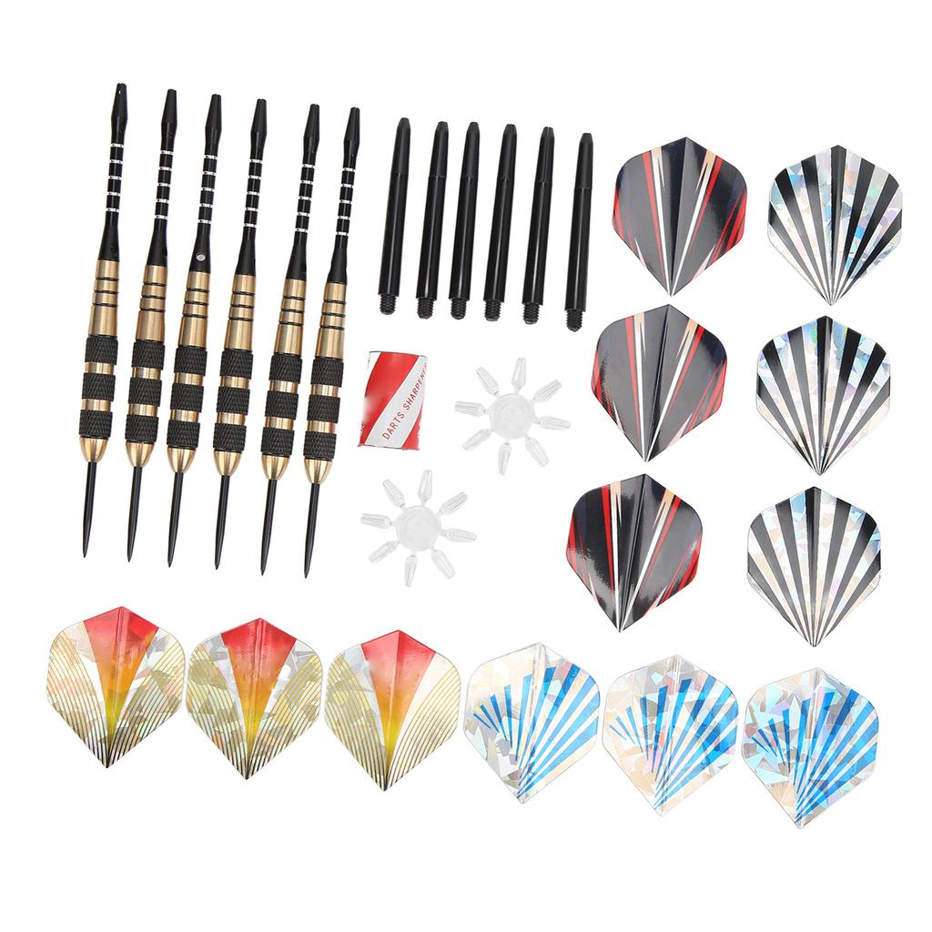 Professional Steel Tip Darts Set Darts Metal Tip Set with Spare Rod Grindstone Tail Wing