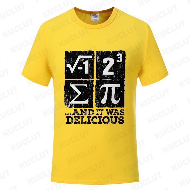 Unisex Tshirts I Ate Some Pi Design Funny Tshirt I Ate Some Pie Math Nerd Humor Classic Tops Retro Short Sleeve Tees Male Clothing S