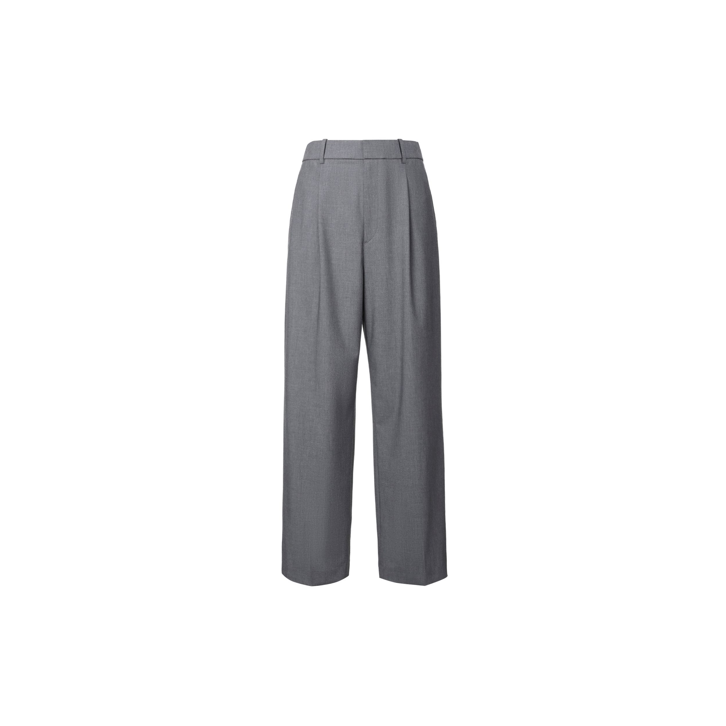 UNIQLO Solid High-Waisted Zipper Pocket Wide-Leg