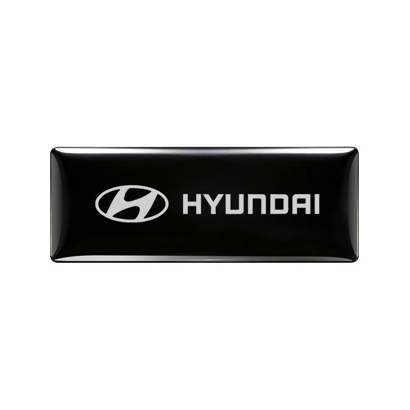Car Decals Accessories Aluminum Alloy Emblem Auto Body Stickers Decoration For Hyundai i30 i20 i10 i40 Tucson Kona Sonata HH51