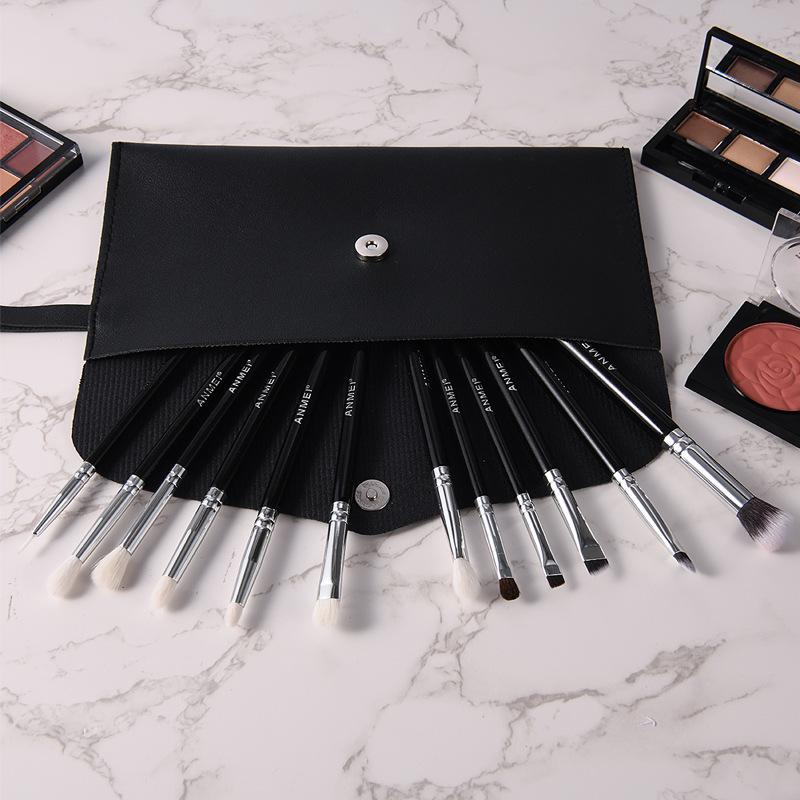 Cangzhou 12-Piece Eye Makeup Brush Set: Includes Eyeshadow, Blending, Eyebrow, Lip & Fine Light Tip Brushes.
