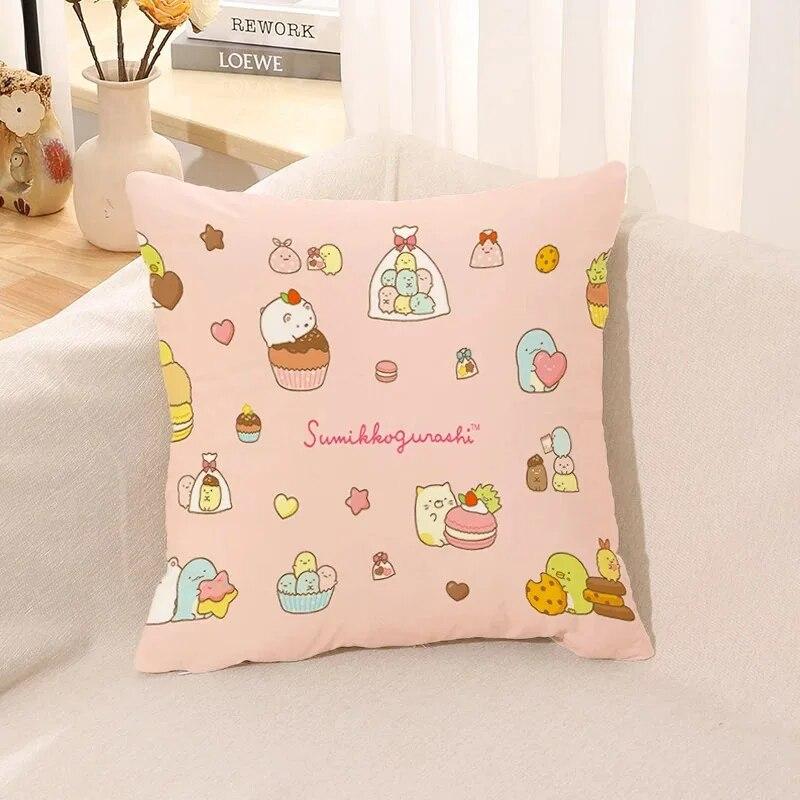 45x45cm cute cartoon print pillow case living room sofa office cushion cover home decoration children's gift