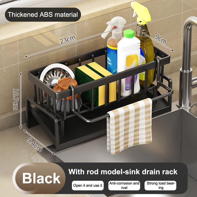 Multifunctional Sponge Rack Drainer Kitchen Shelf Sink Rag Dishwashing Detergent Dishcloth Organiser Kitchen Storage Racks