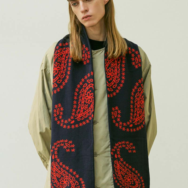 KND WFTB PAISLEY FOOTBALL MUFFLER NAVY