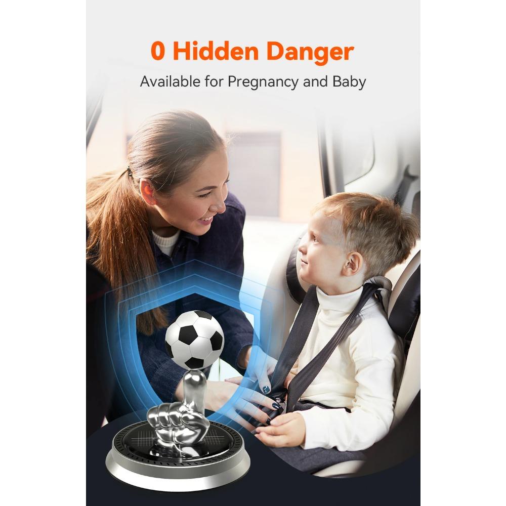 New Innovative Solar Perfume Fragrance Car Solar Finger Football Air Freshener Essential Oil Perfume Auto Decoration