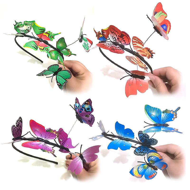 

Женский головной убор для девочек, реквизит для фотосессии, красочная повязка на голову с бабочкой, аксессуары