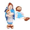 Cartoonish Jesus Virgin Mary Plushie Item Padded Statue Christ Religious Believers Savior Alongside Beam Snuggly Otaku Instructive Surprises