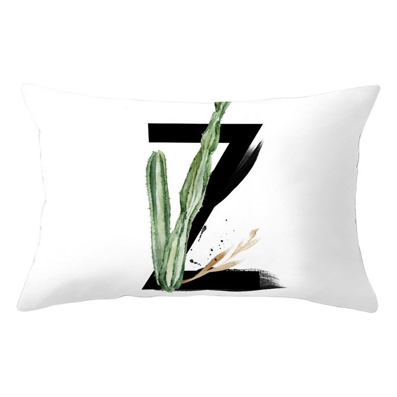 

30x50 см 26 букв полиэстер наволочка зеленые листья растение наволочка гостиная украшение дома автомобиль поясная наволочка 30X50cm