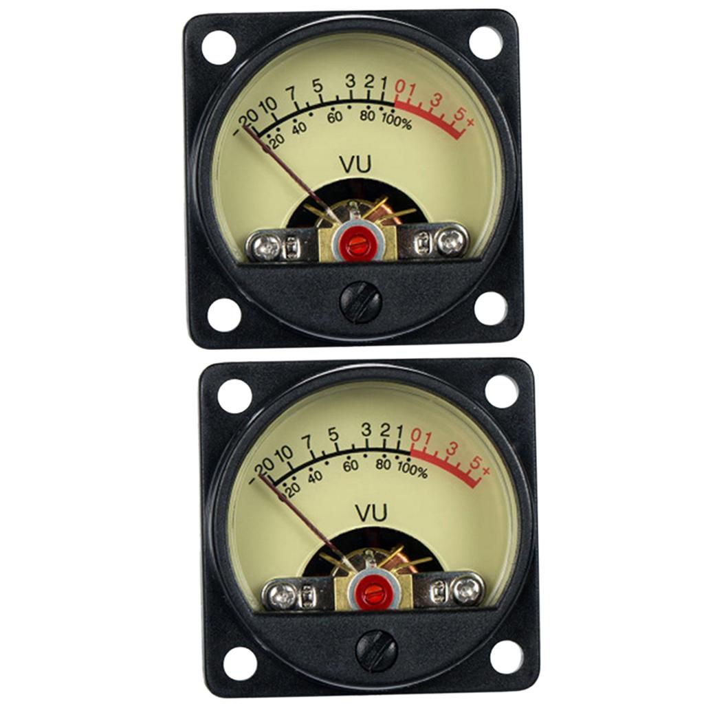 2 Precision Panel Meter VU Audio Level Amp With Warm Bk