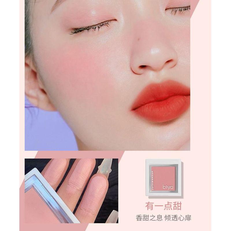 biya - Soft Matte Single Color Blusher - 8 Colors