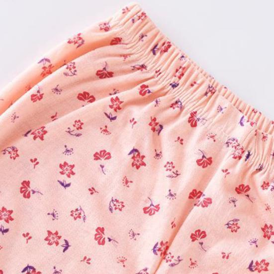 Pajama Pants Elastic High Waist Floral Print Long Trousers Loose