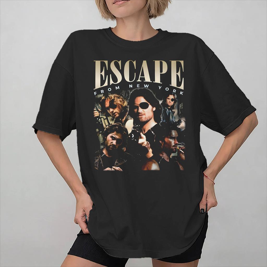 Unisex Women Graphic Printed Escape From New York Snake Plissken T Shirt Tee Cotton Tshirts Clothes