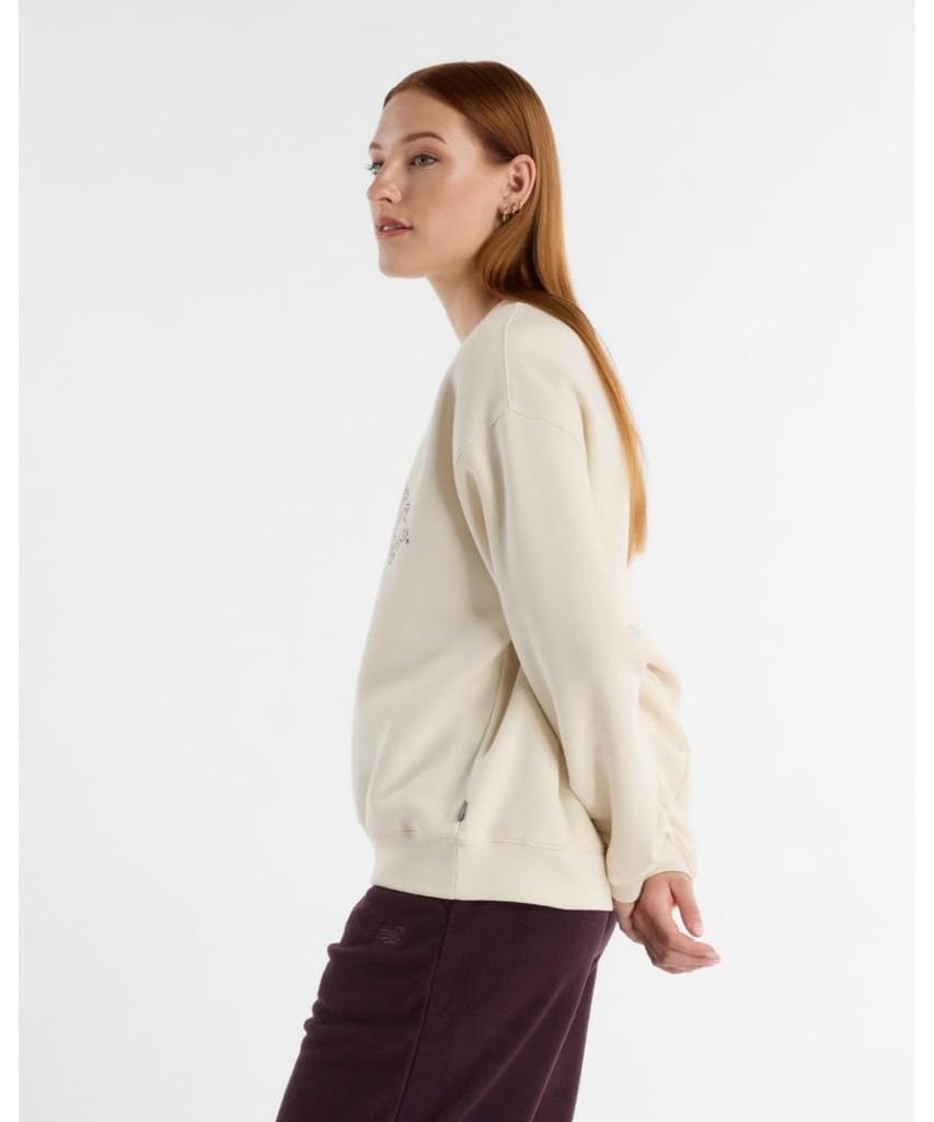 Graphic French Terry Crew PLN [New Balance] Women's (Fleece Lining) (WT43516) (Plum Brown)