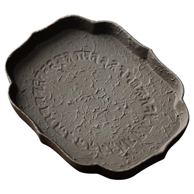 Coarse pottery pot bearing retroChinese dry brewing tray small tea table tea tray refreshment tray household drybrewing tea tray