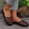 2025 Women's Baotou Slippers Women's Summer Flat Bottom Fashion Outwear Simple Slippers Hollow Breathable Mesh Women's Slippers