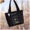 Canvas Shoulder Crossbody Bag Large Capacity Student College Tote Bag Simple Literary Class Bag